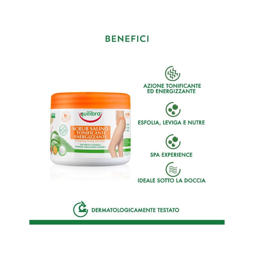 Equilibra Energizzante Scrub Salino Tonificante - 600g