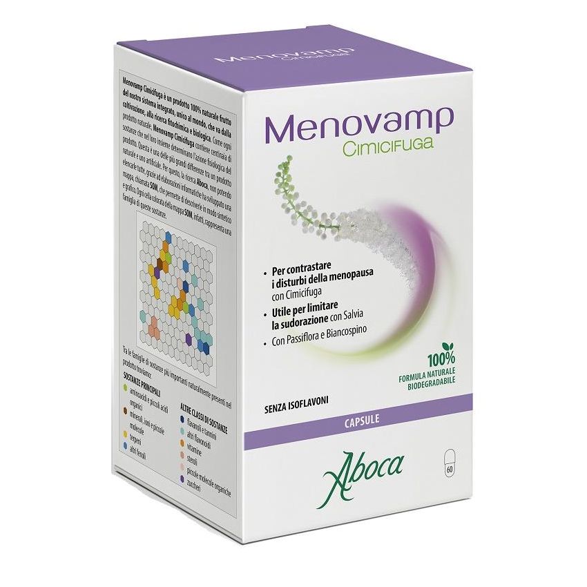 Menovamp Cimicifuga - Integratore Naturale per Menopausa, 60 Capsule
