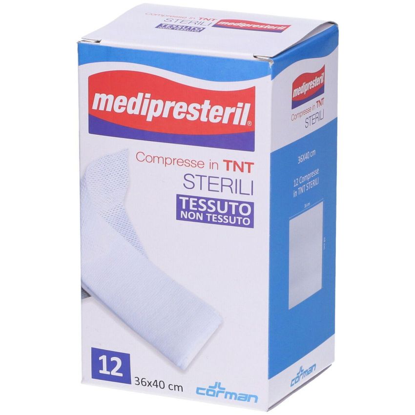 Medipresteril Garza Sterile in TNT, Compressa 36x40cm - Pacco da 12 Pezzi