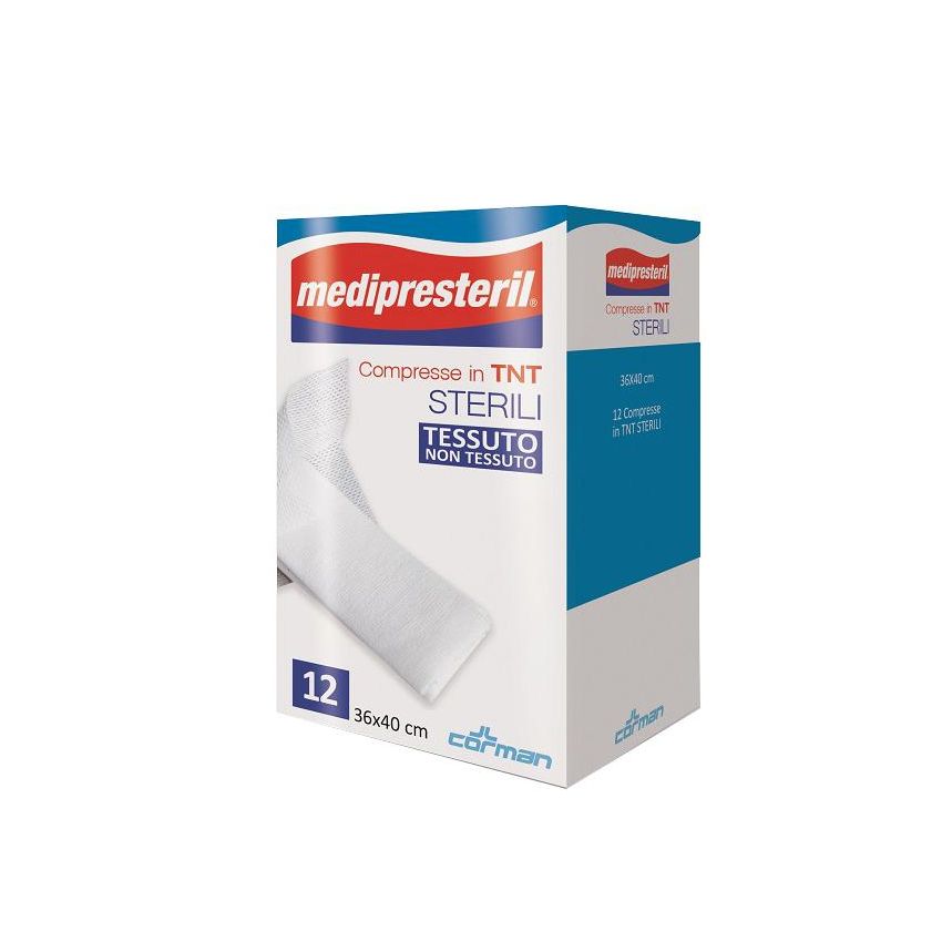 Medipresteril Garza Sterile in TNT, Compressa 36x40cm - Pacco da 12 Pezzi