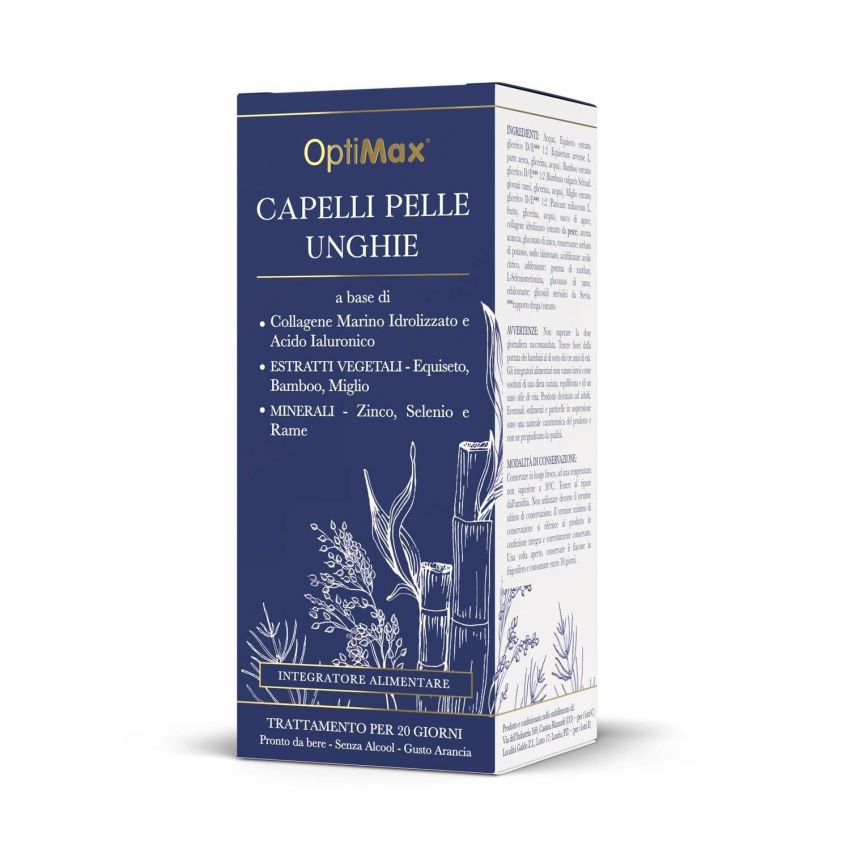 Optimax - Integratore Avanzato per Capelli, Pelle e Unghie, 500ml