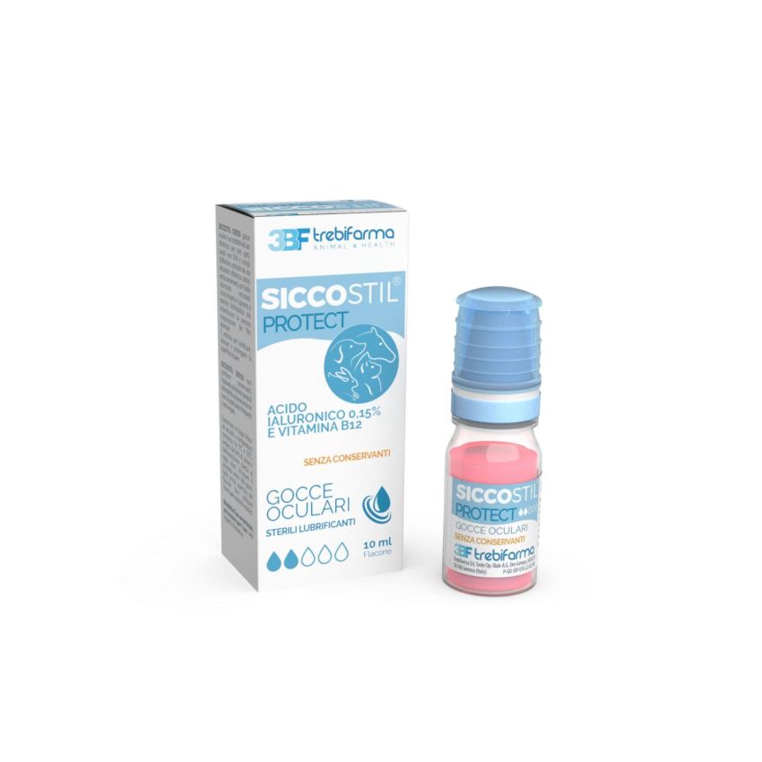 Trebifarma Siccostil Protect: Gocce Oculari Sterili 10ml per Animali