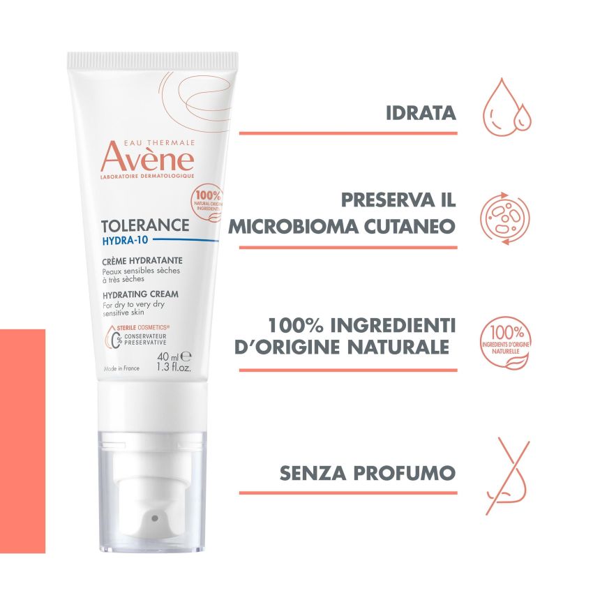 Avene Tolerance Hydra-10 Crema Idratante Ultra-Nutriente 40ml