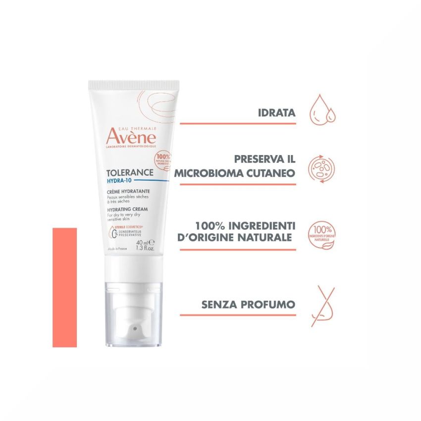 Avene Tolerance Hydra-10 Crema Idratante Ultra-Nutriente 40ml