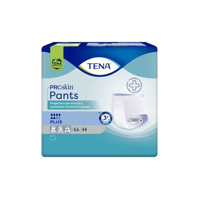 Tena Pants Plus - Mutandine Assorbenti Taglia M, Confezione da 9 Pezzi
