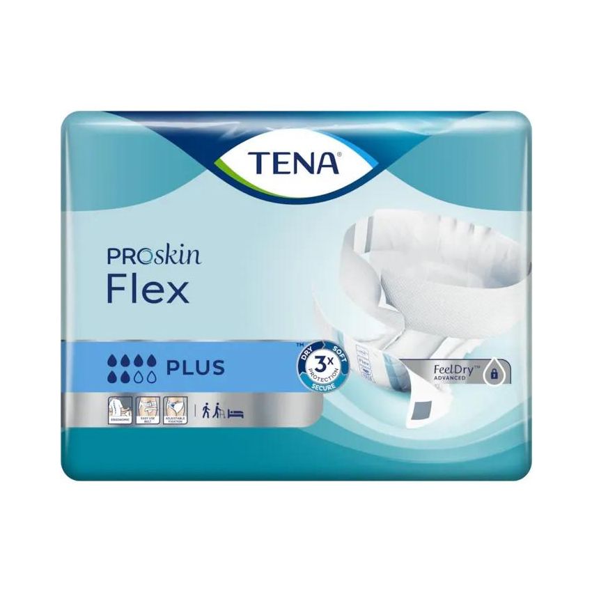 Tena Flex Plus - Pannoloni con Cintura, Taglia Small, Pacco da 30 Pezzi