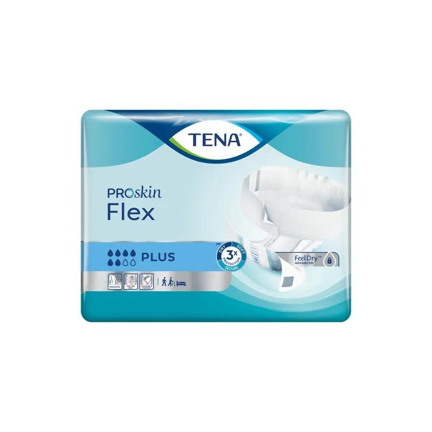 Tena Proskin Flex Plus - Pannoloni con Cintura, Taglia Large, Pacco da 30 Pezzi