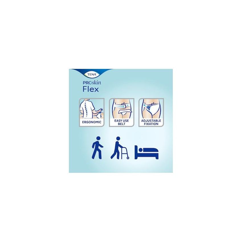 Tena Flex Plus - Pannolone con Cintura per Incontinenza, Taglia XL
