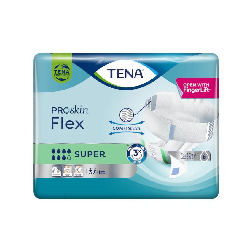 Tena Flex Super - Pannolone con Cintura per Incontinenza, Taglia Small