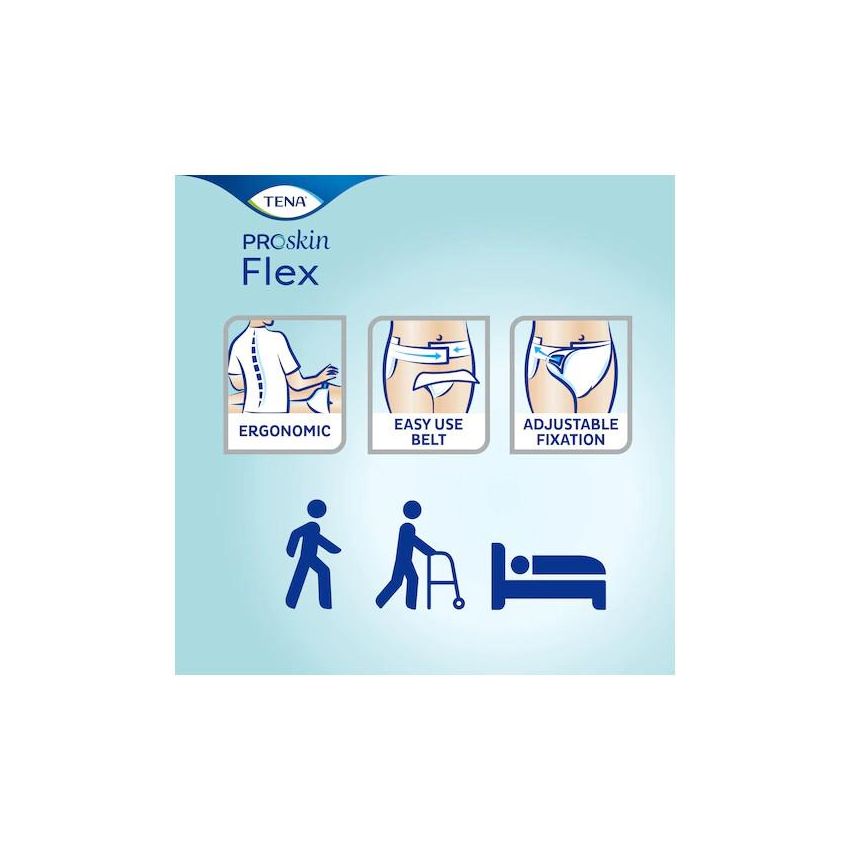 Tena Flex Super - Pannolone con Cintura per Incontinenza, Taglia Small