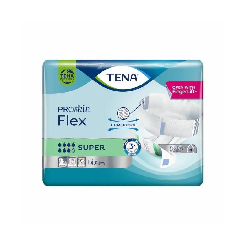 Tena Proskin Flex Super - Pannoloni con Cintura, Taglia XL, 30 Pezzi