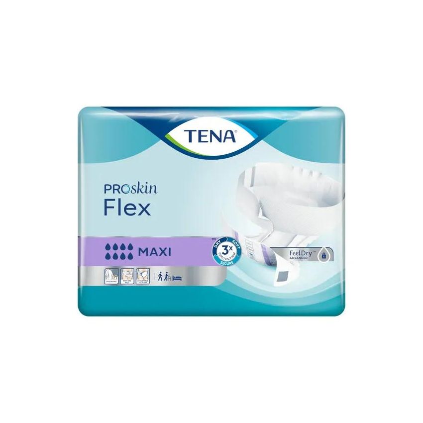 Tena Flex Maxi - Pannolini a Cintura Taglia Large, 22 Pezzi