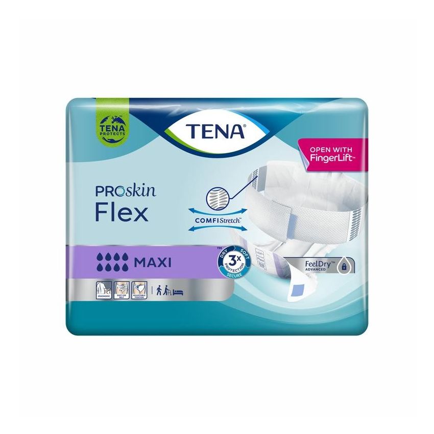 Tena Flex Maxi Pannoloni con Cintura Taglia XL - 21 Pezzi