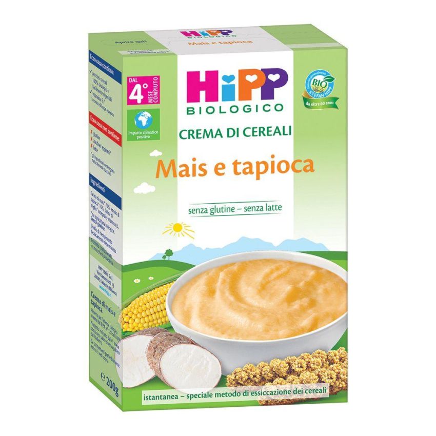 Hipp Bio Crema di Cereali con Mais e Tapioco, 200g