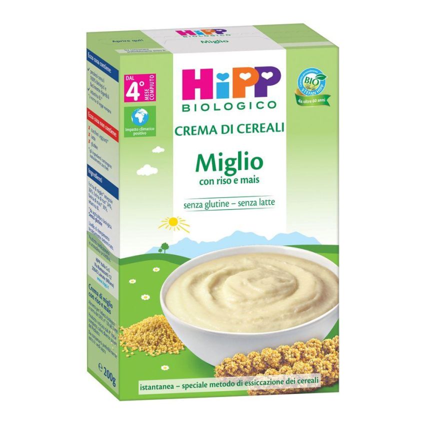 Hipp Bio - Purea Biologica di Miglio, Riso e Mais 200g
