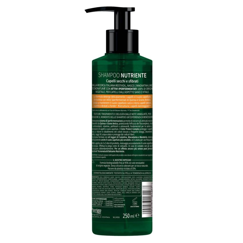Restivoil Tecnonaturae Nutriente Shampoo con Cereali Iperfermentati - 250ml