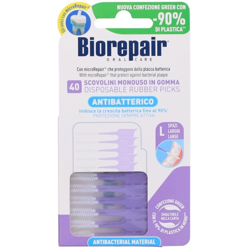 Biorepair Soft Pick Large: Scovolini in Gomma da 40 Pezzi