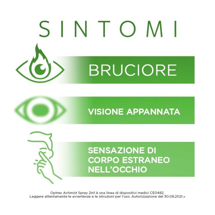 Optrex Actimist 2-in-1 Spray per Occhi Secchi e Affaticati, 10ml
