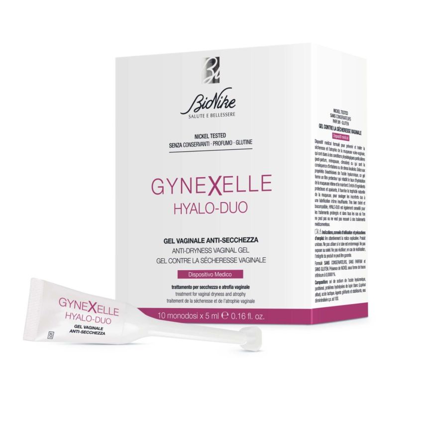 Bionike Gynexelle Hyalo-Duo Gel Vaginale, Confezione da 10 Monodose