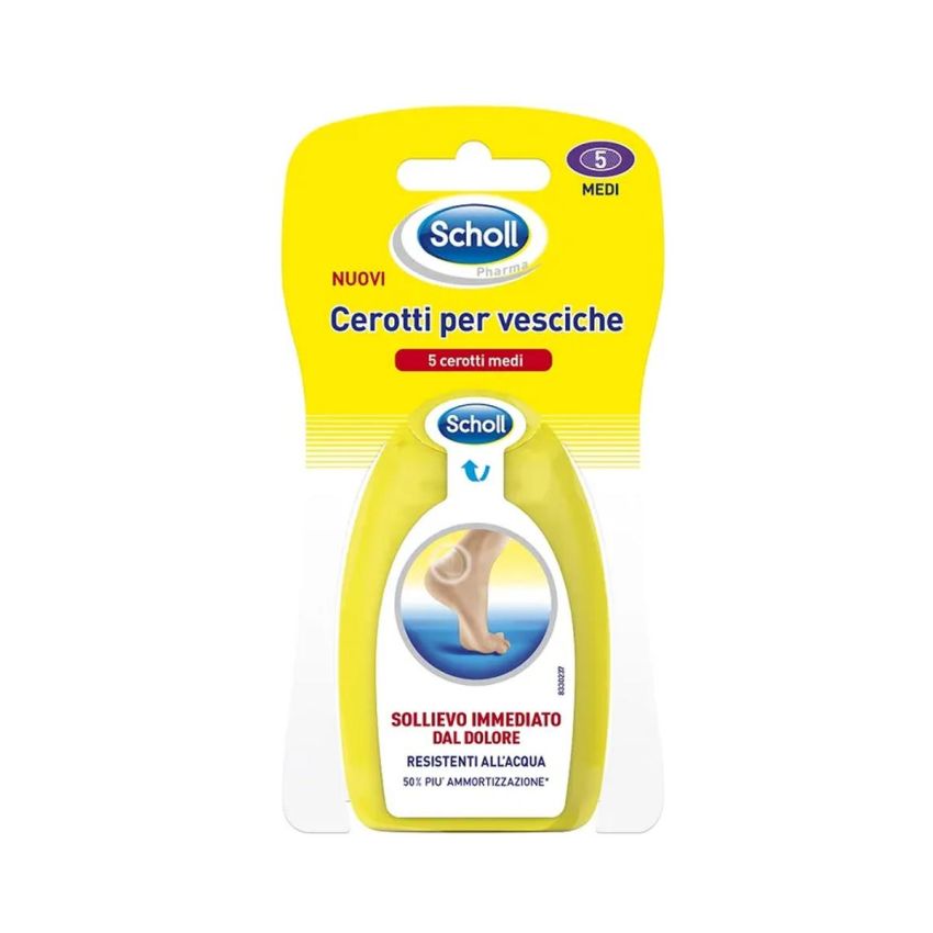 Scholl Cerotti per Vesciche al Tallone, Confezione da 5 Pezzi