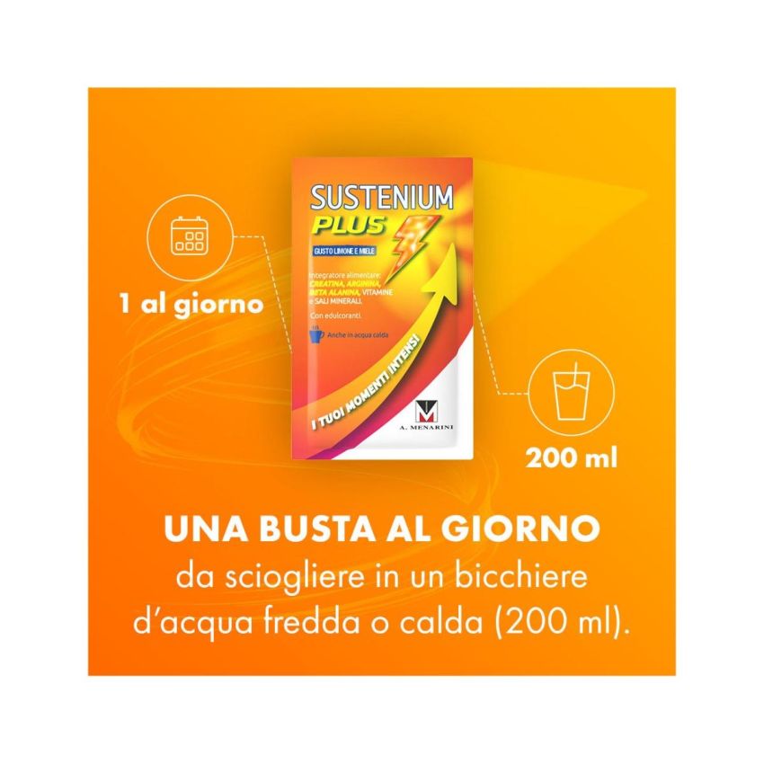 Sustenium Plus con Sapore di Limone e Miele - 22 Bustine