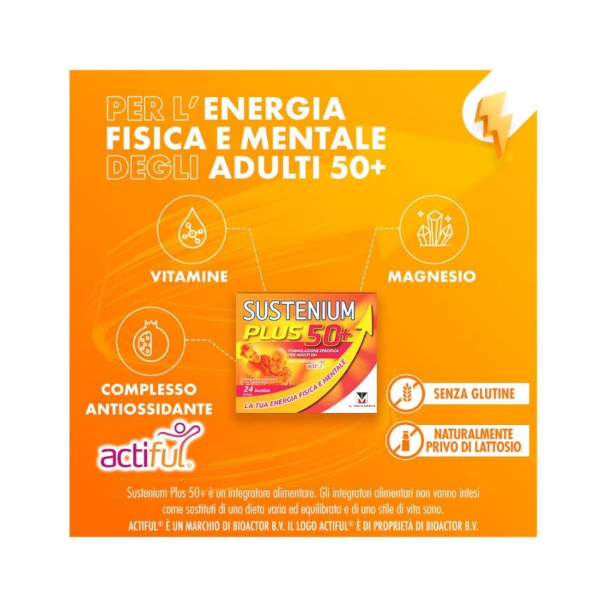 Sustenium Plus per Et√† 50+ con 24 Bustine