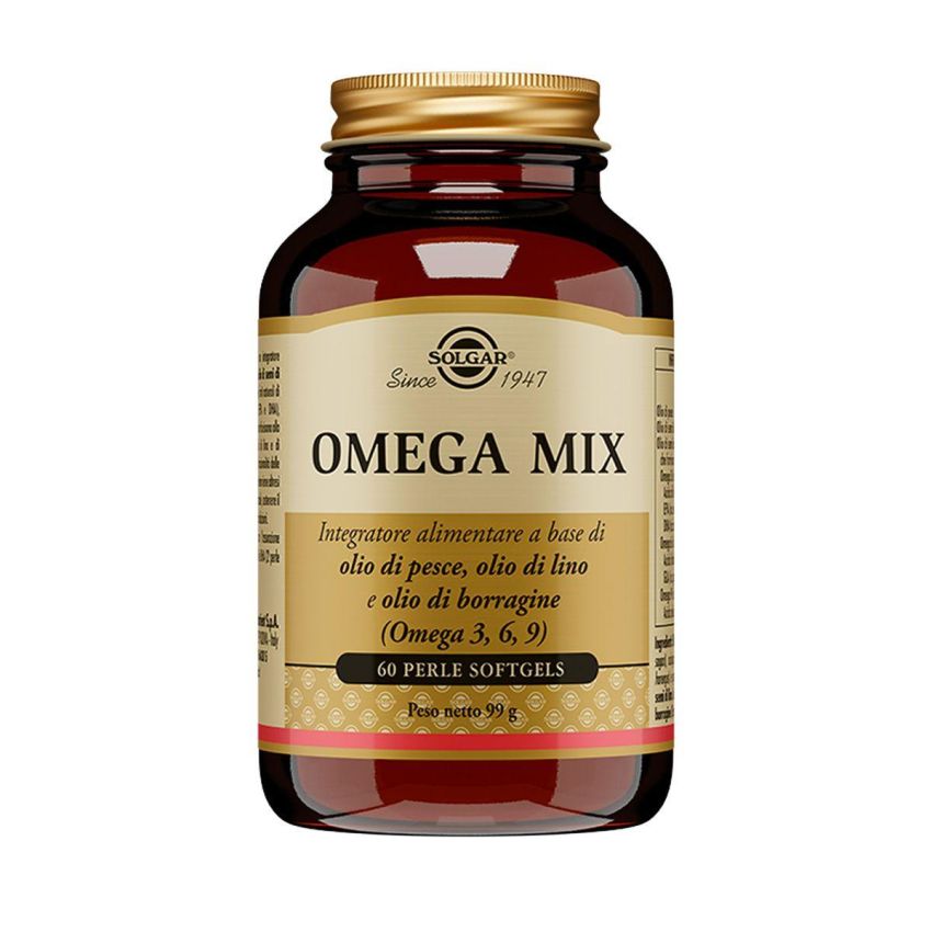 Solgar Omega Mix - Integratore di Omega 3, 6, 9 - 60 Perle