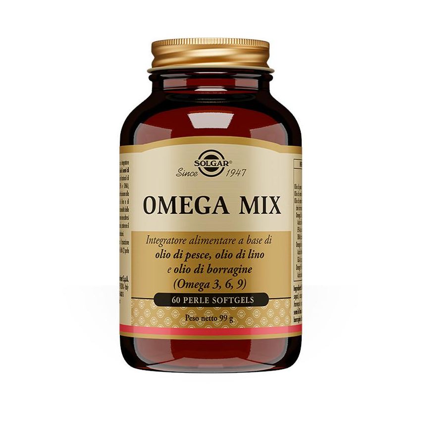 Solgar Omega Mix - Integratore di Omega 3, 6, 9 - 60 Perle