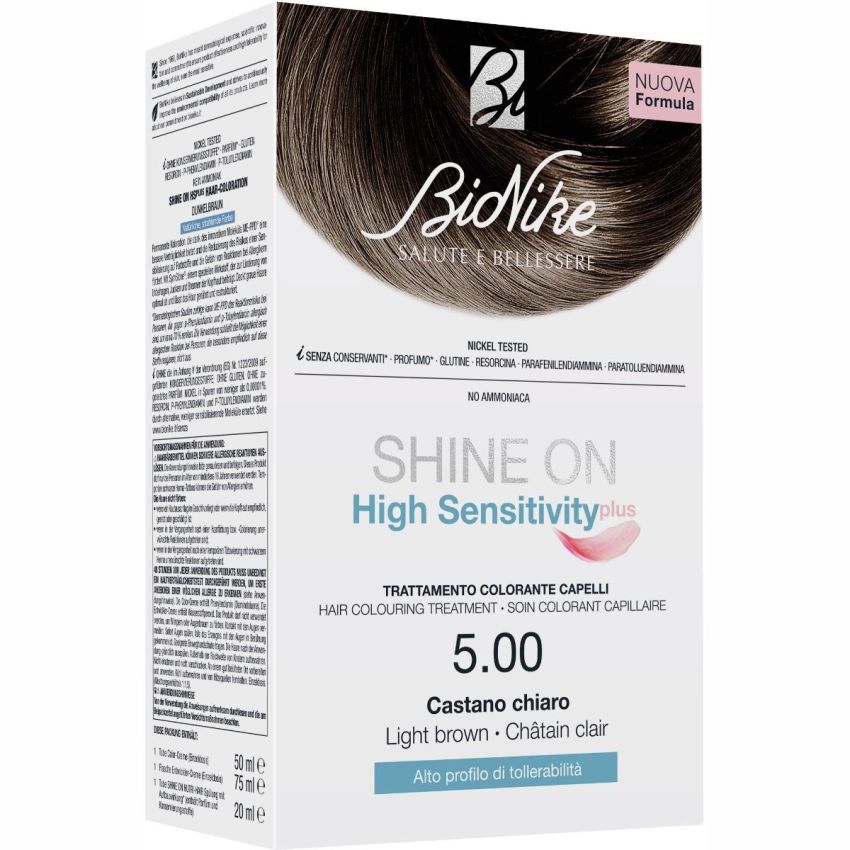 Bionike Shine On High Sensitivity Plus - Tinta Capelli Castano Chiaro 5.00