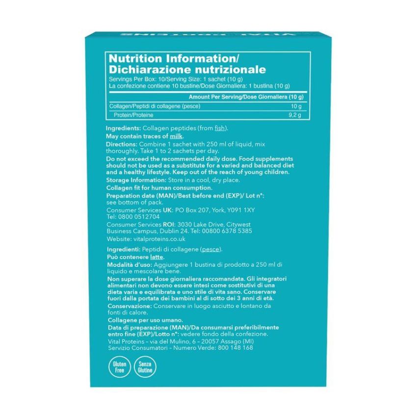 Vital Proteins Marine Collagen - Confezione da 10 bustine da 10g