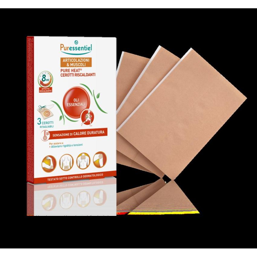 Cerotti Riscaldanti Pureheat Puressentiel per Articolazioni e Muscoli - 3 Pezzi