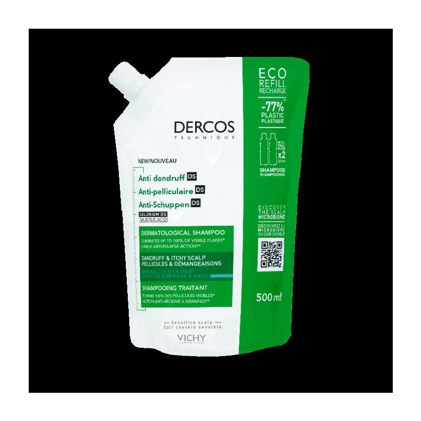 Vichy Dercos Anti-Dandruff Eco-Refill Shampoo 500ml