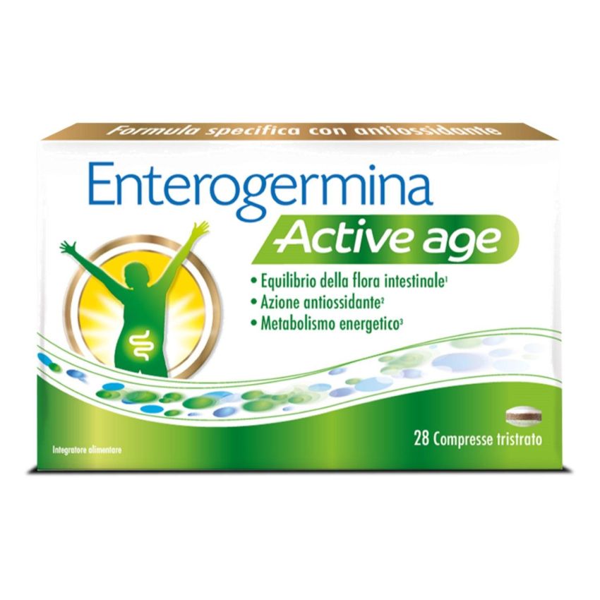 Enterogermina Active Age - Supporto Digestivo Avanzato, 28 Compresse