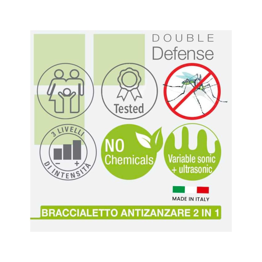 Colpharma Braccialetto Antizanzare con Emissione di Repellenti Efficaci