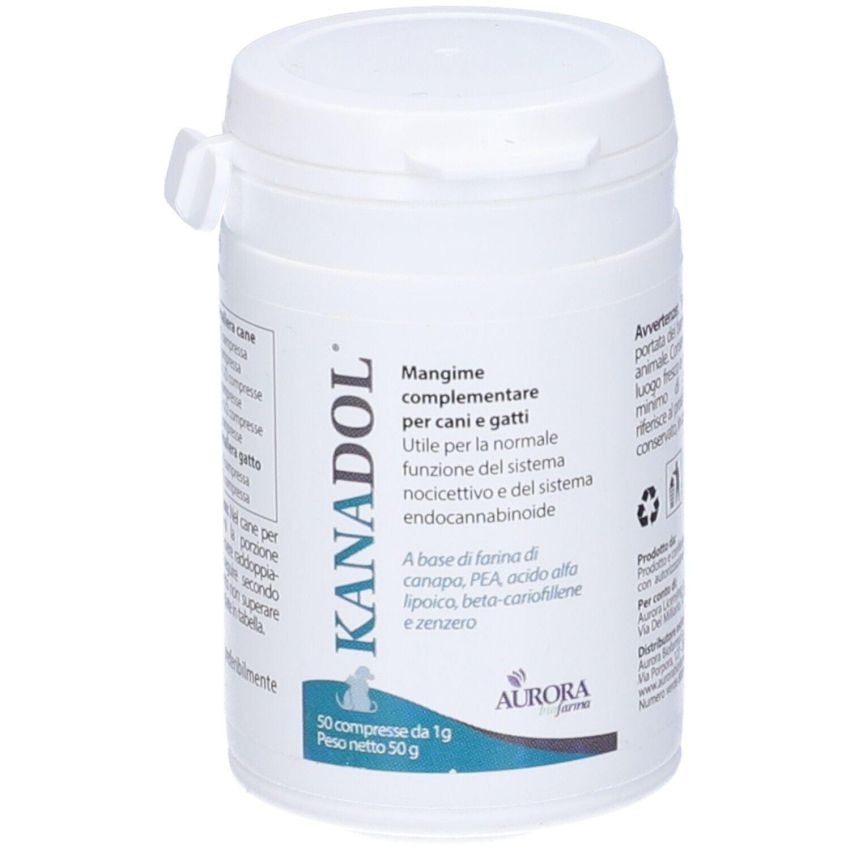 Kanadol - Mangime Complementare Multivitaminico per Cani e Gatti, 50 Compresse