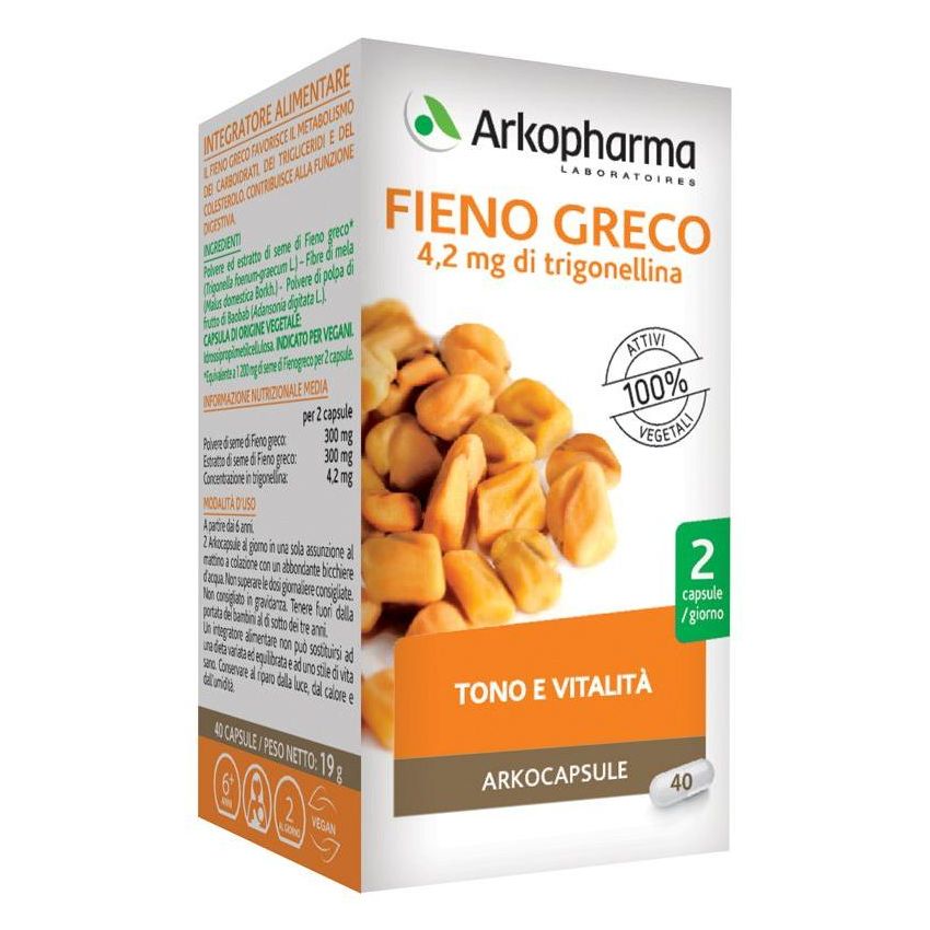 Arkopharma Fieno Greco - 40 Capsule Salutari