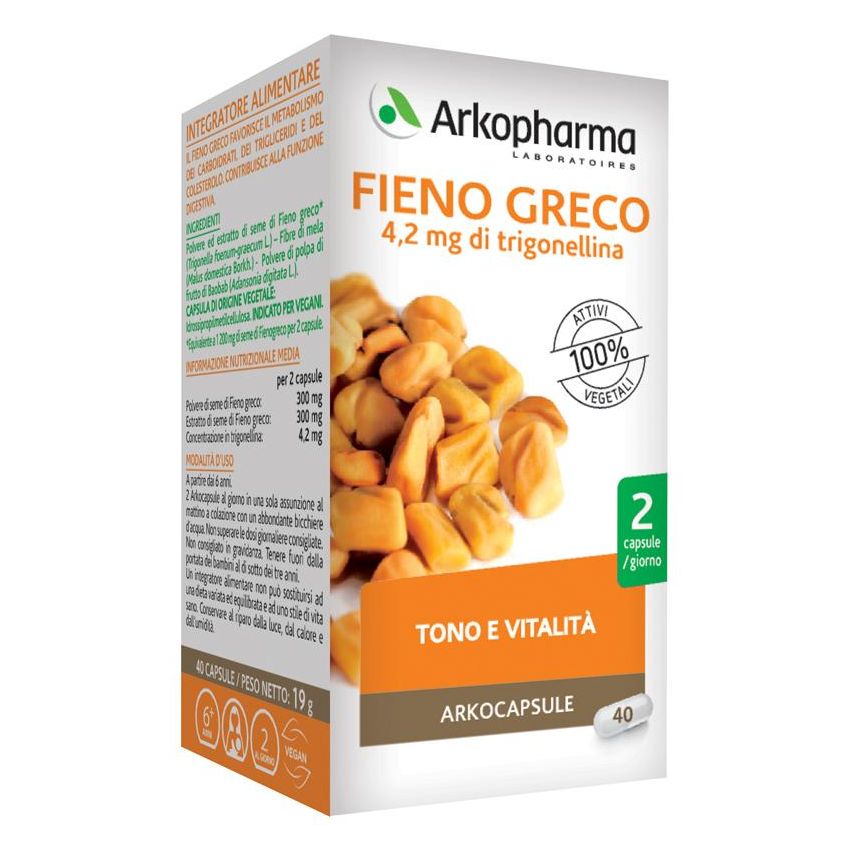 Arkopharma Fieno Greco - 40 Capsule Salutari