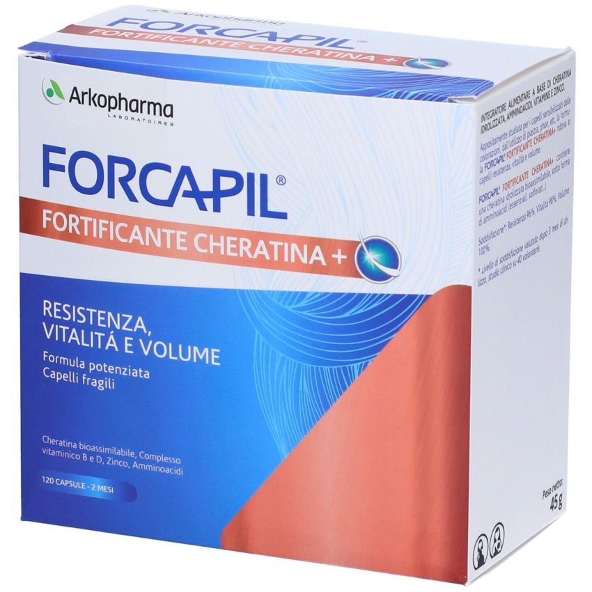 Arkopharma Forcapil Fortificante per Capelli con Cheratina - 120 Capsule