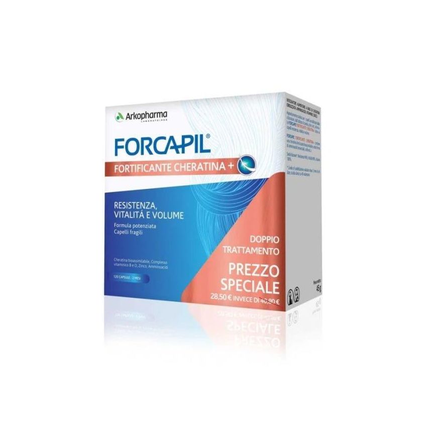 Arkopharma Forcapil Fortificante per Capelli con Cheratina - 120 Capsule