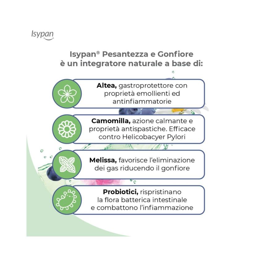 Isypan Compresse per Gonfiore e Pesantezza - Confezione da 20
