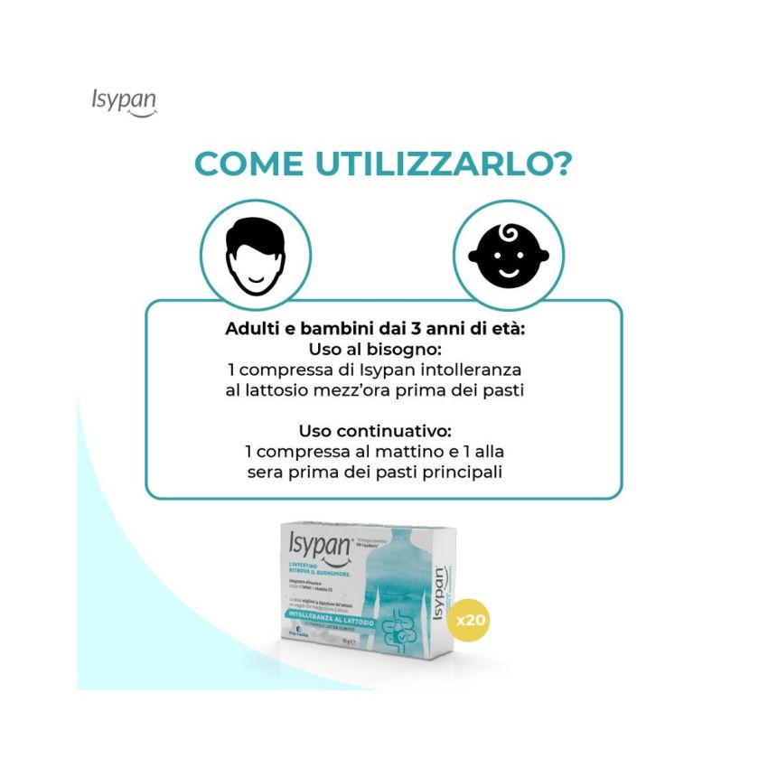 Isypan Compresse per Intolleranza al Lattosio - 30 Pezzi