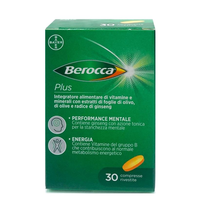 Berocca Plus - Integratore Energetico Multivitaminico, 30 Compresse