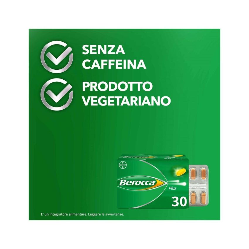 Berocca Plus - Integratore Energetico Multivitaminico, 30 Compresse