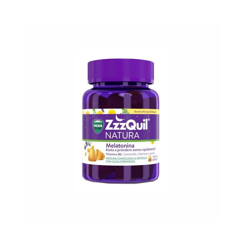 ZzzQuil NATURA - 30 Gommose per Dormire Gusto Mango e Banana
