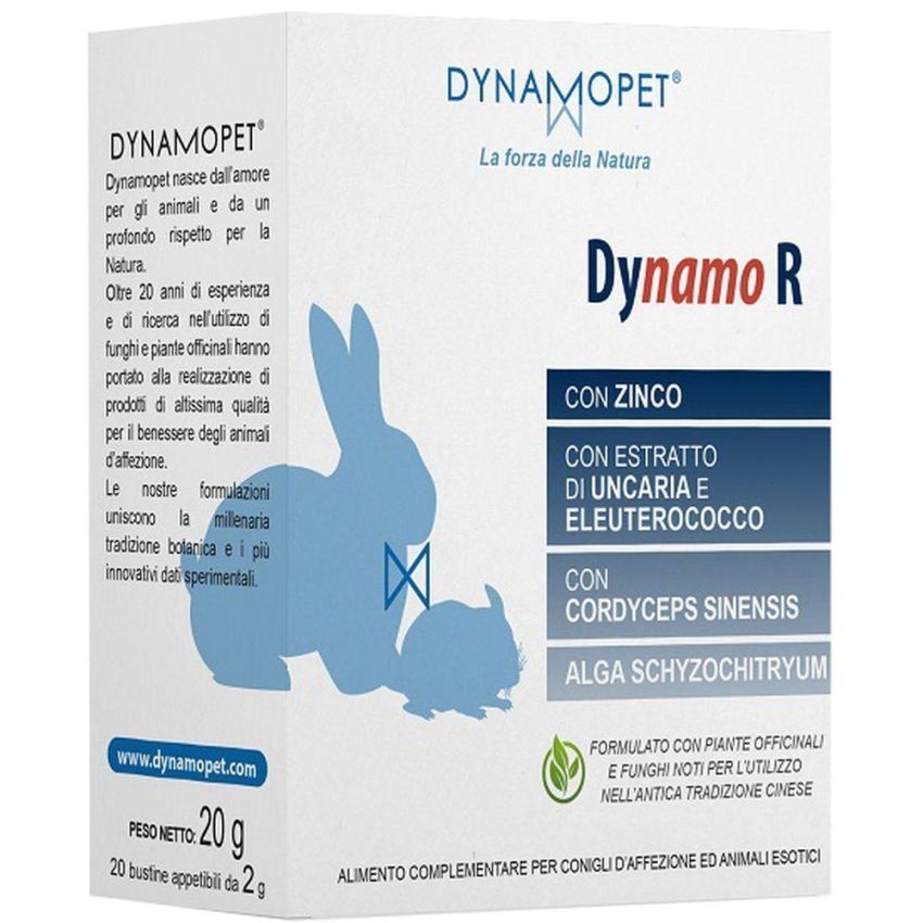 Dynamo R - Alimento complementare per conigli - 20 bustine