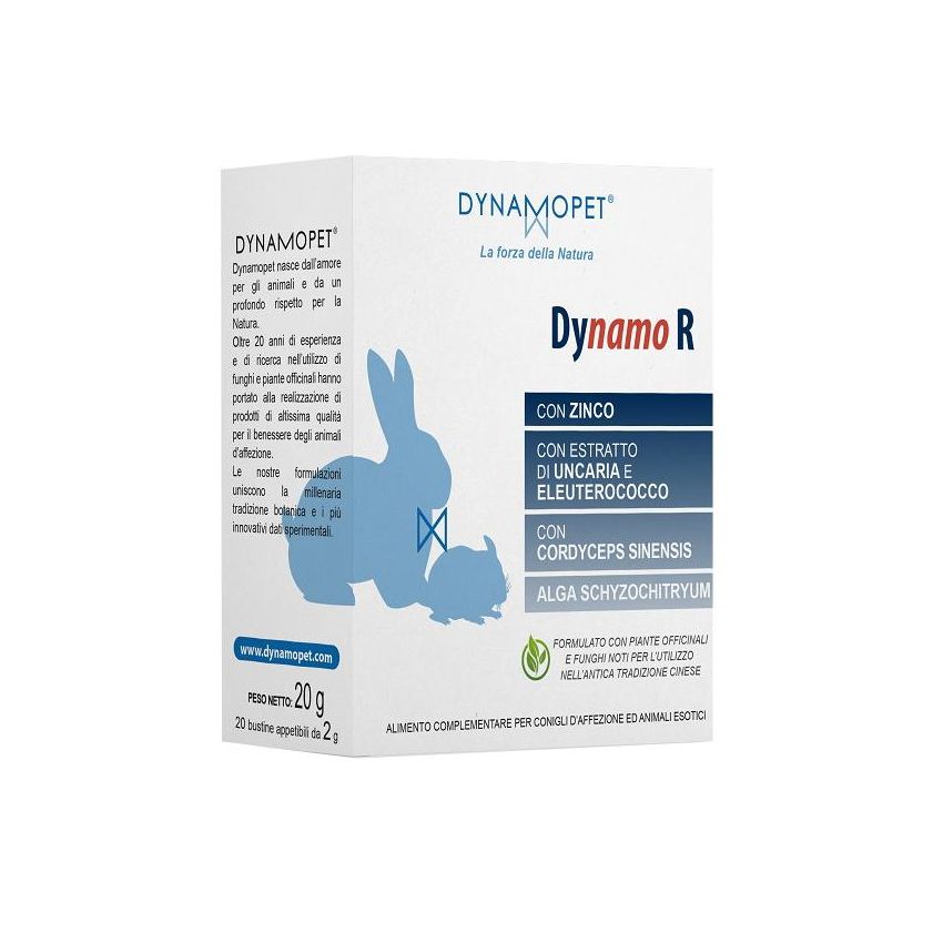 Dynamo R - Alimento complementare per conigli - 20 bustine