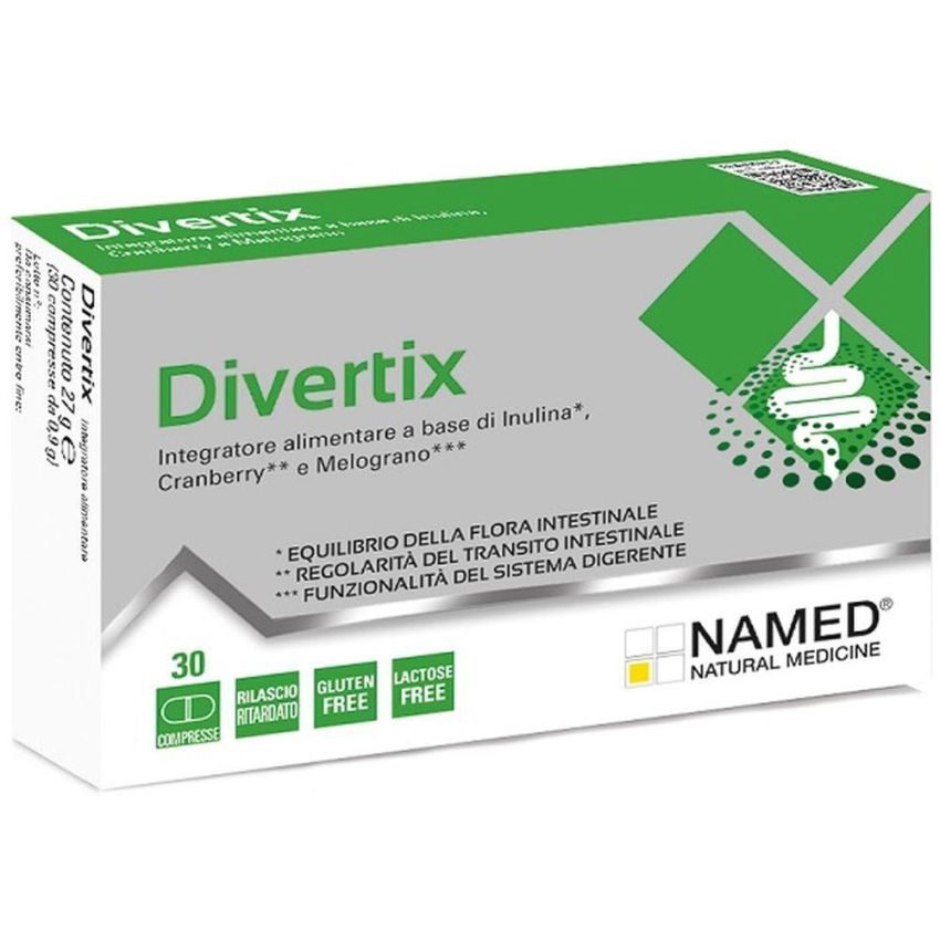Named Divertix - Compresse di Benessere Intestinale, 30 Pezzi
