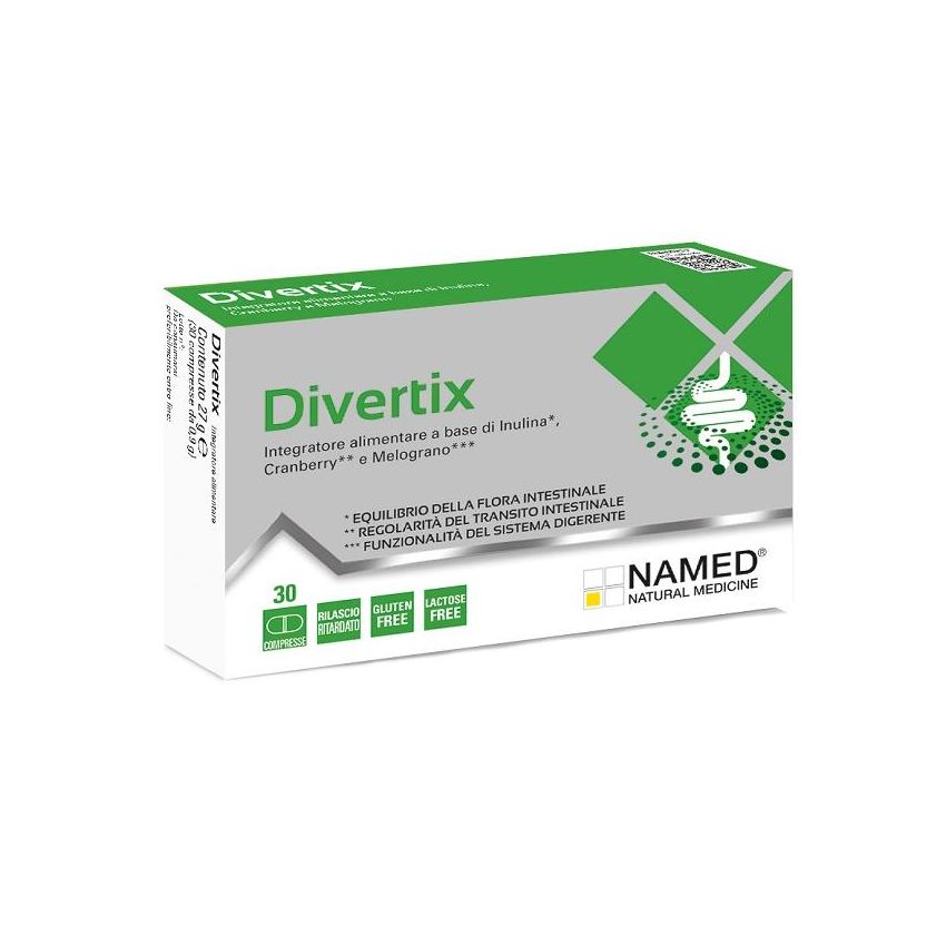 Named Divertix - Compresse di Benessere Intestinale, 30 Pezzi