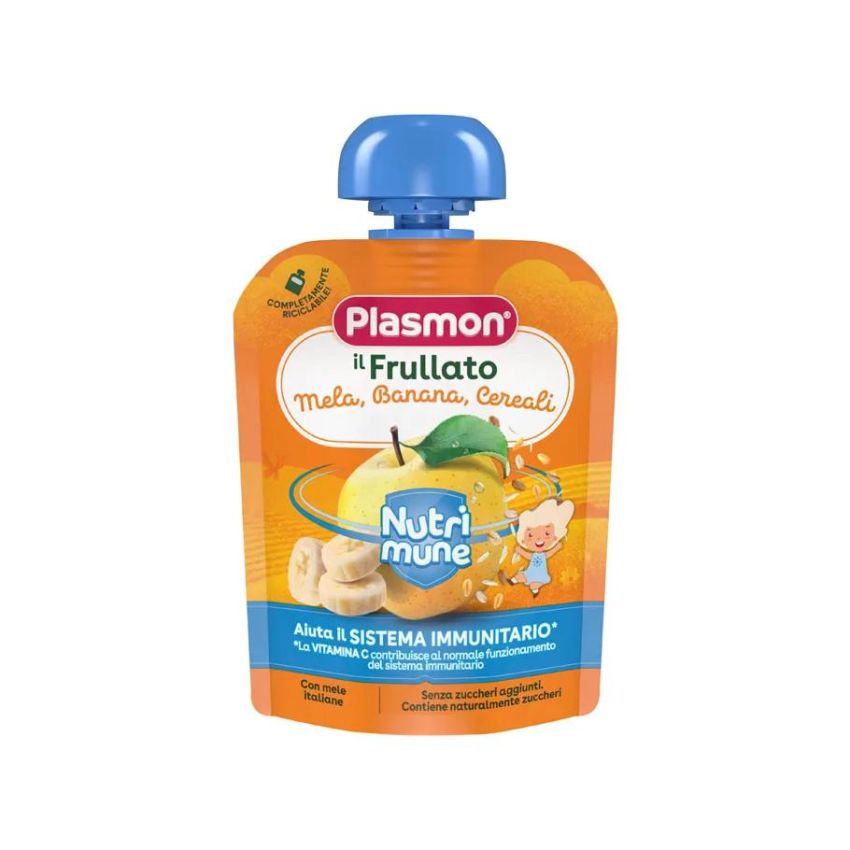 Frullato Nutri-Mune Plasmon con Mela, Banana e Cereali - 85g