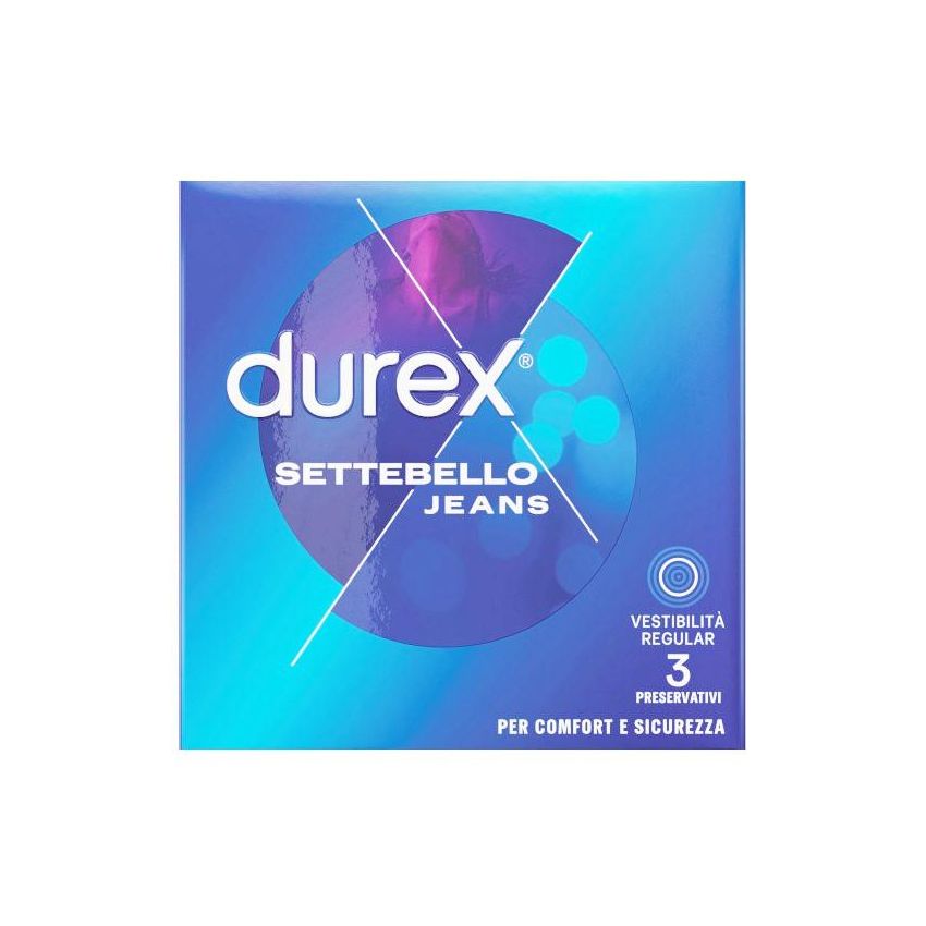 Durex Settebello Jeans - Pacco da 3 Preservativi
